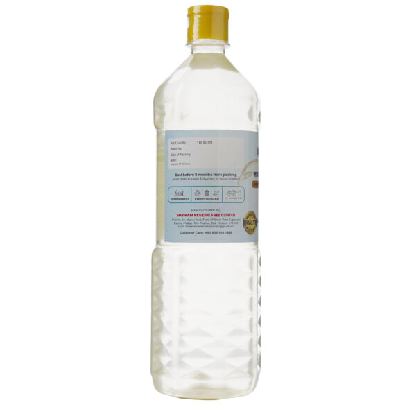 Backside Detail of Coconut Oil (1 Ltr) with license branding - Aarushiorganic.com